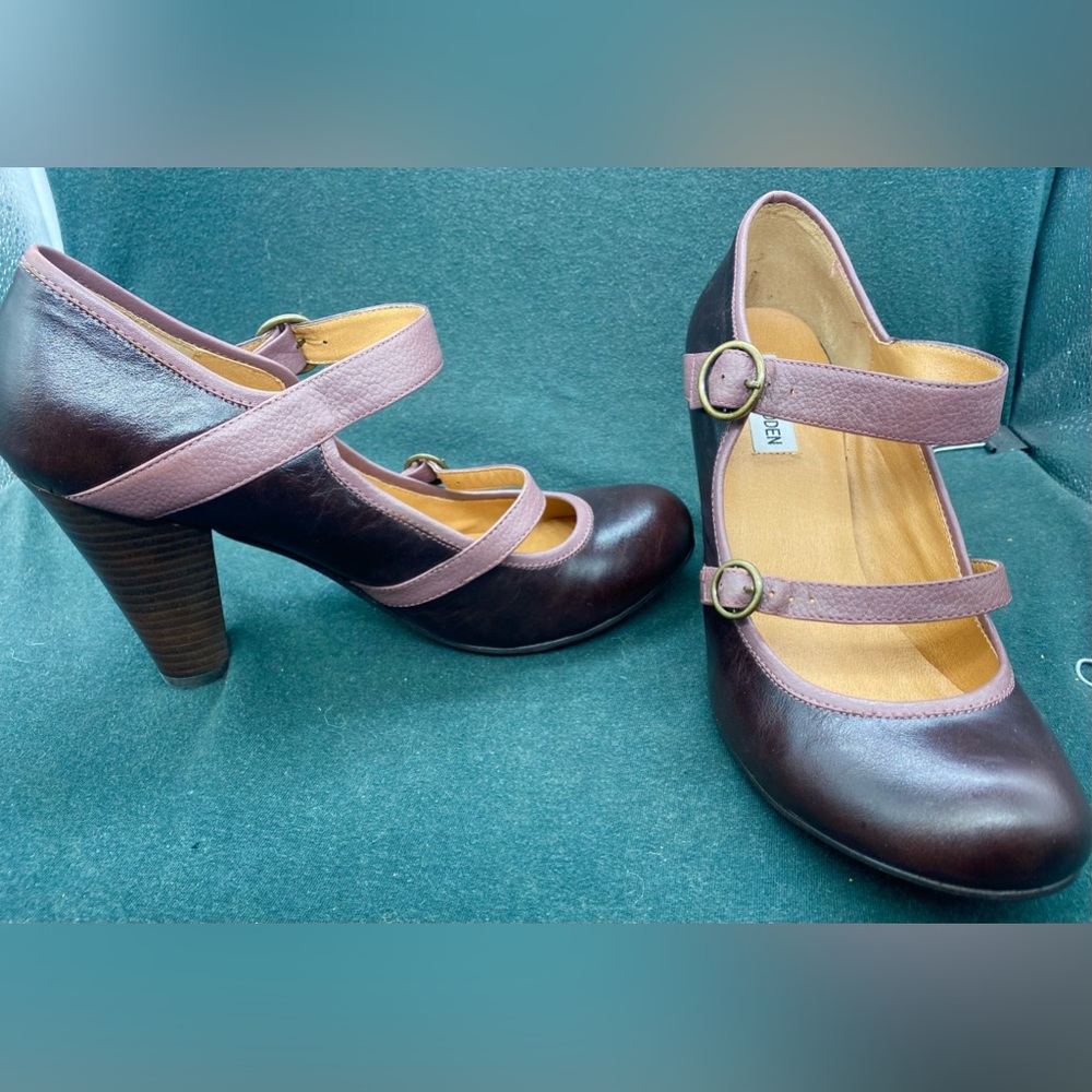 Steve Madden Size 10 brown and tan Mary Jane style shoes